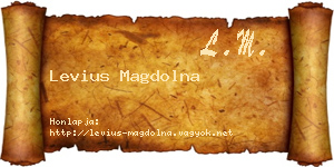Levius Magdolna névjegykártya